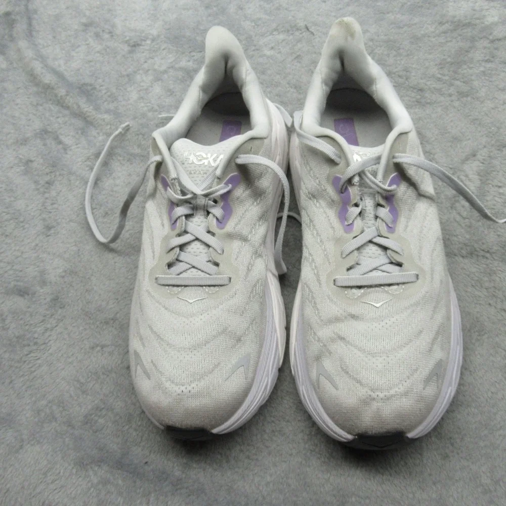 Hoka Arahi 6 Running Shoes Womens 10 B Gray Purple Lightweight Comfort‎ Athletic
